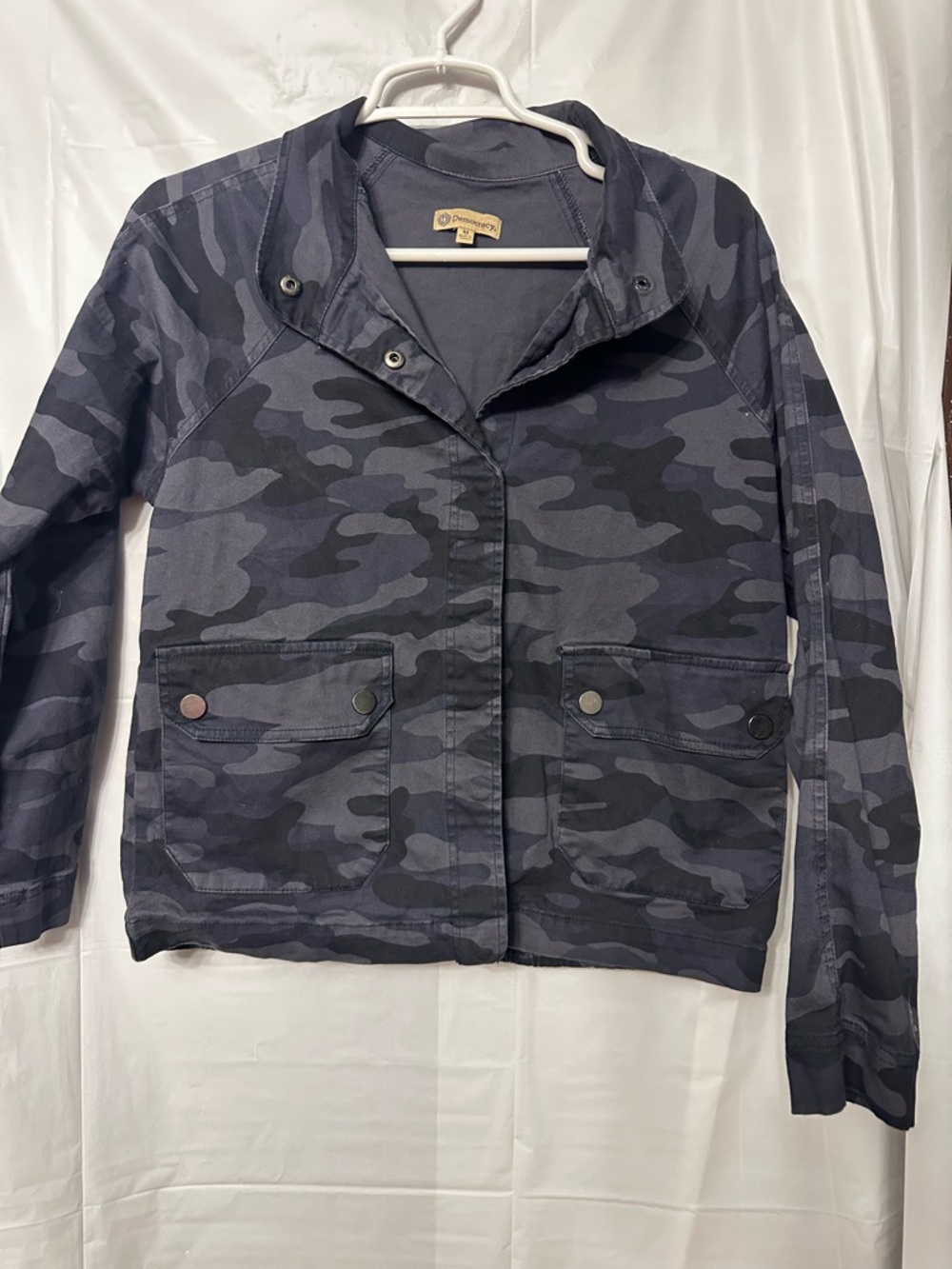 Democracy Women's Black Camo Jacket Full Snap Size size Medium